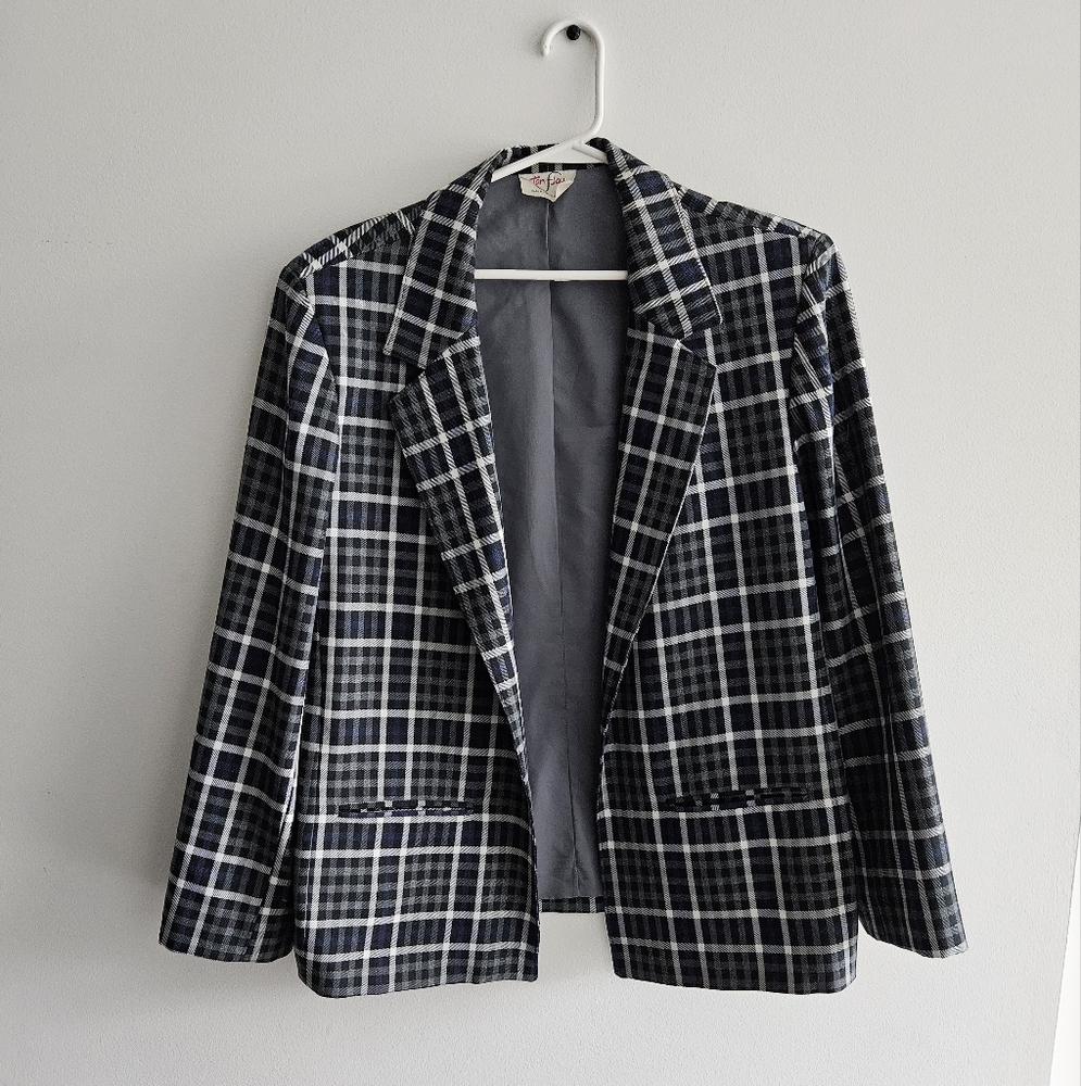 Vintage Plaid Blazer Made in Canada